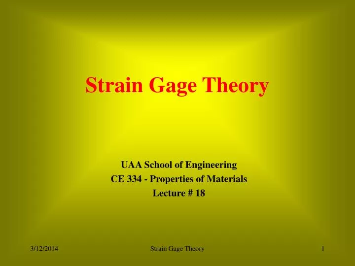 strain gage theory