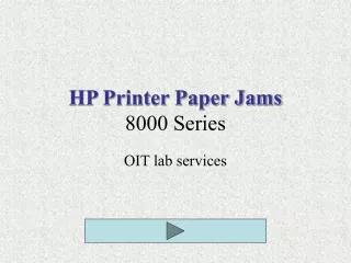 HP Printer Paper Jams 8000 Series