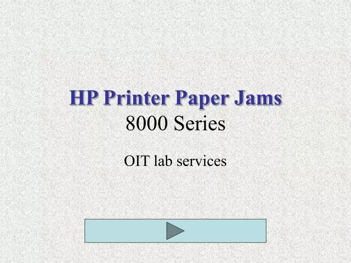 hp printer paper jams 8000 series