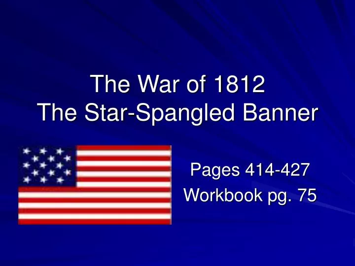 the war of 1812 the star spangled banner
