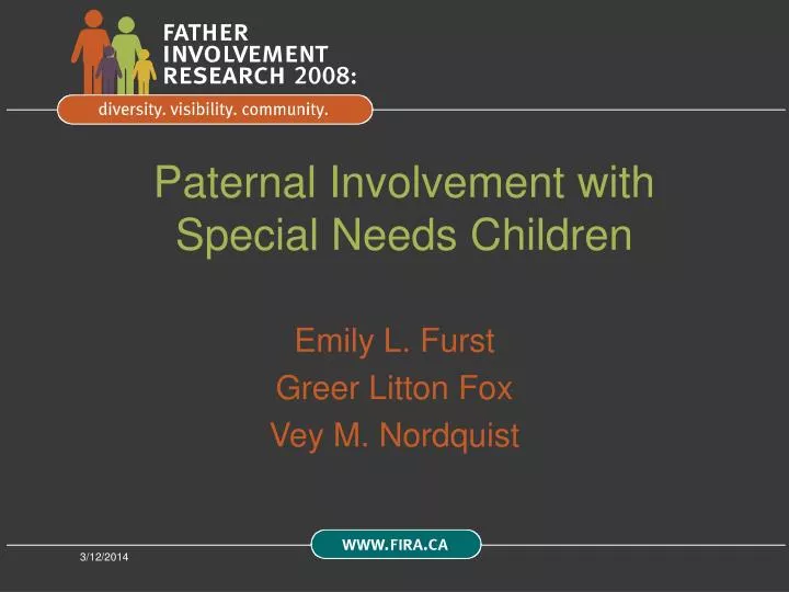paternal involvement with special needs children