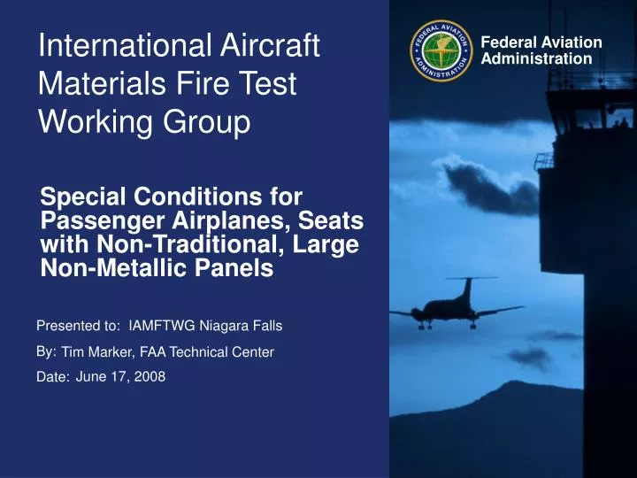 international aircraft materials fire test working group