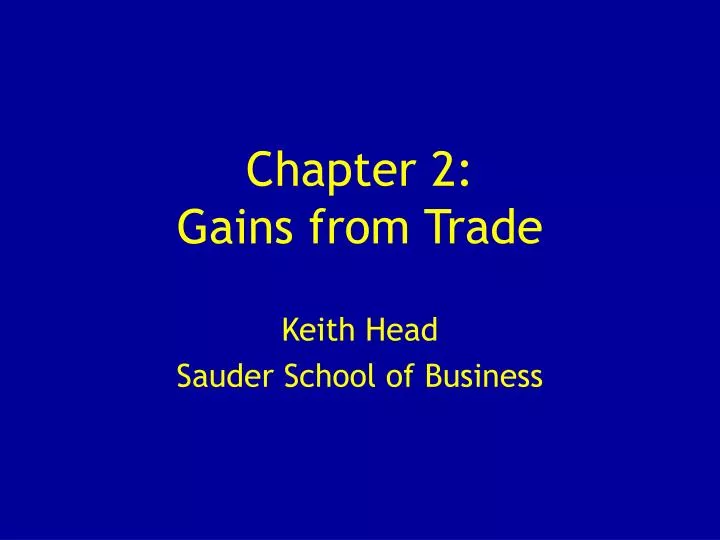 chapter 2 gains from trade