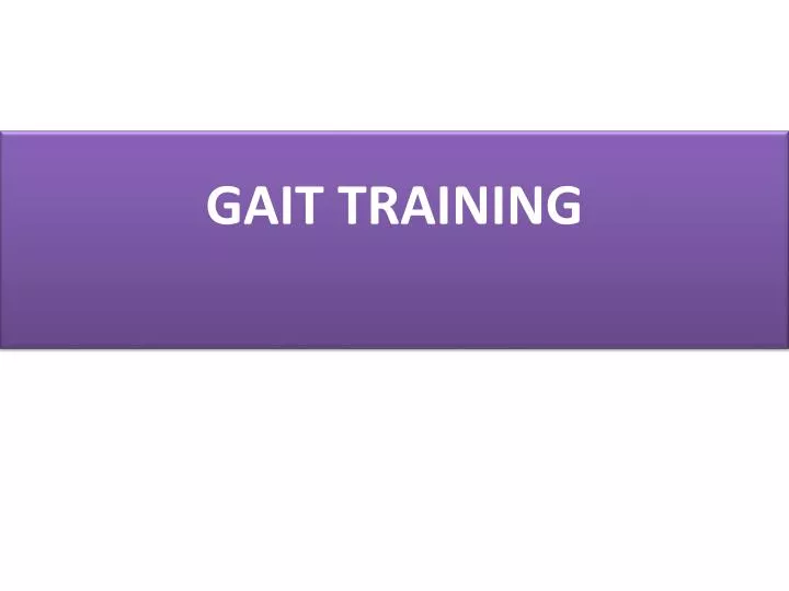 gait training