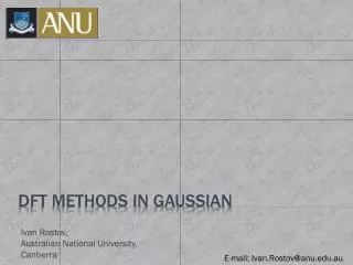 DFT Methods in Gaussian