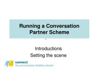 Running a Conversation Partner Scheme