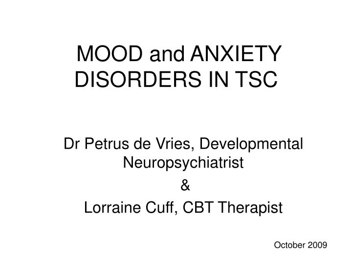 mood and anxiety disorders in tsc