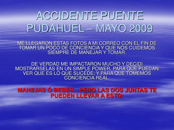 accidente puente pudahuel mayo 2009