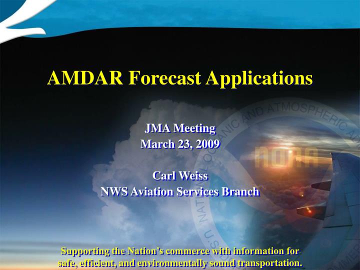 amdar forecast applications