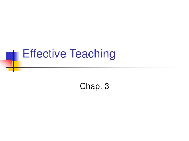 effective teaching