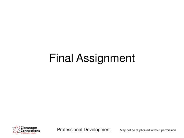final assignment