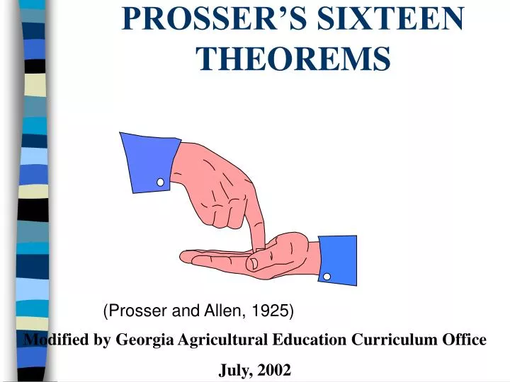 prosser s sixteen theorems