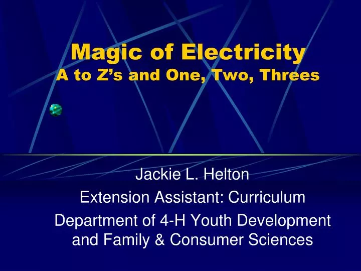 magic of electricity a to z s and one two threes