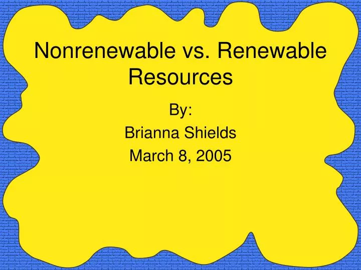 nonrenewable vs renewable resources