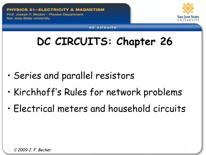 dc circuits chapter 26