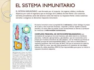 el sistema inmunitario