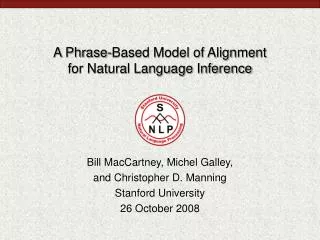 A Phrase-Based Model of Alignment for Natural Language Inference