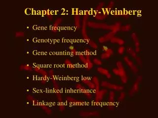 Chapter 2: Hardy-Weinberg