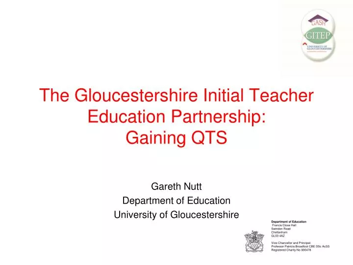 the gloucestershire initial teacher education partnership gaining qts