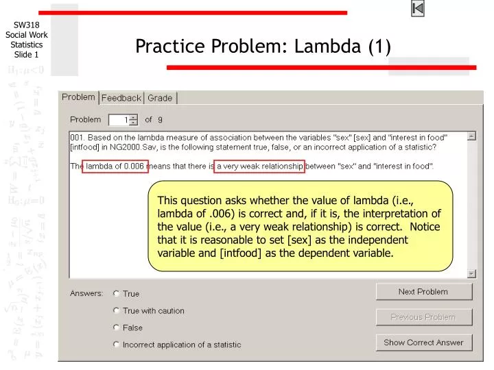 practice problem lambda 1