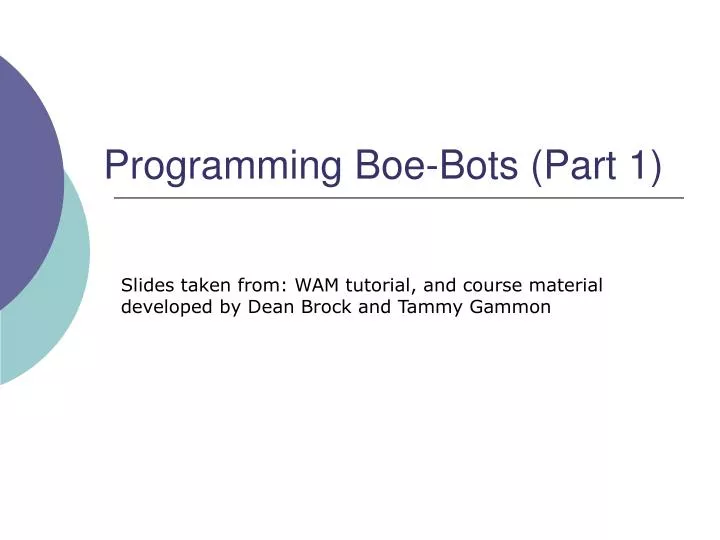 programming boe bots part 1