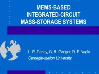 MEMS-BASED INTEGRATED-CIRCUIT MASS-STORAGE SYSTEMS