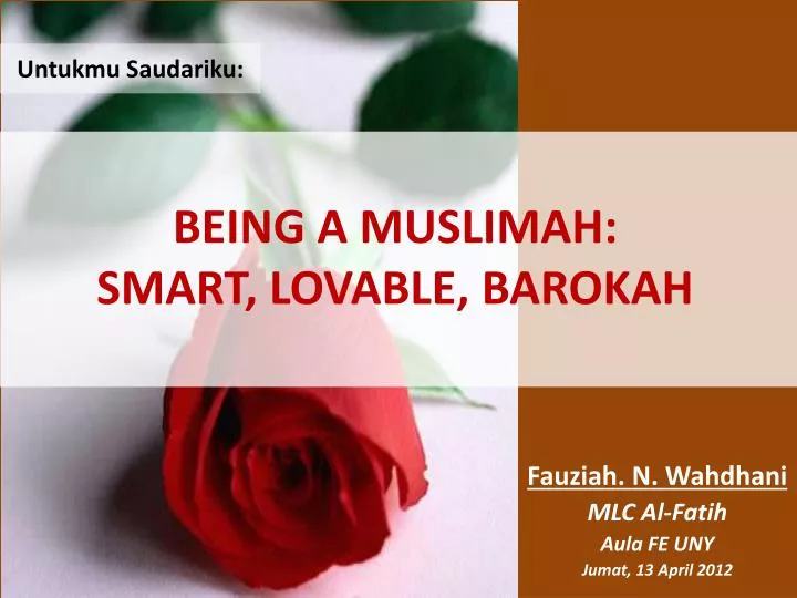 being a muslimah smart lovable barokah