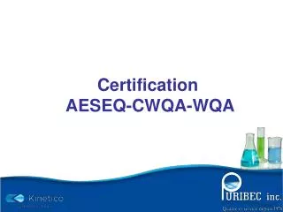 Certification AESEQ-CWQA-WQA