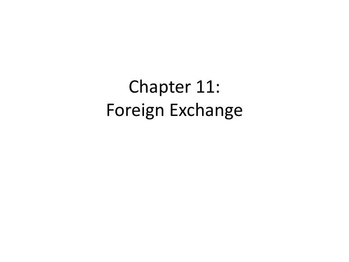 chapter 11 foreign exchange