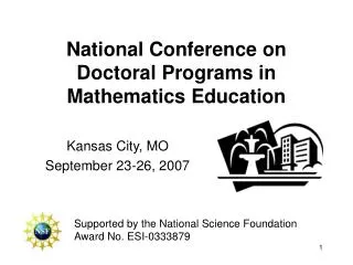 National Conference on Doctoral Programs in Mathematics Education