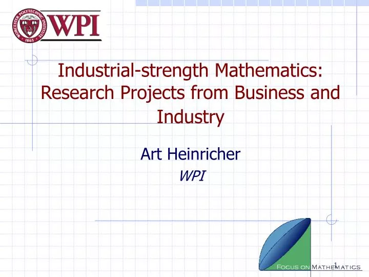 industrial strength mathematics research projects from business and industry