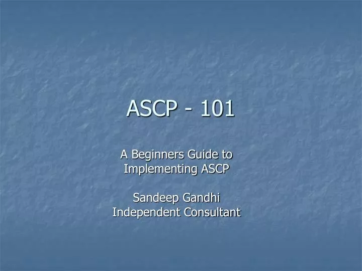 ascp 101