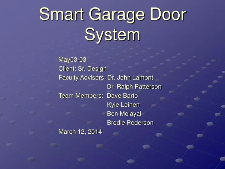 smart garage door system