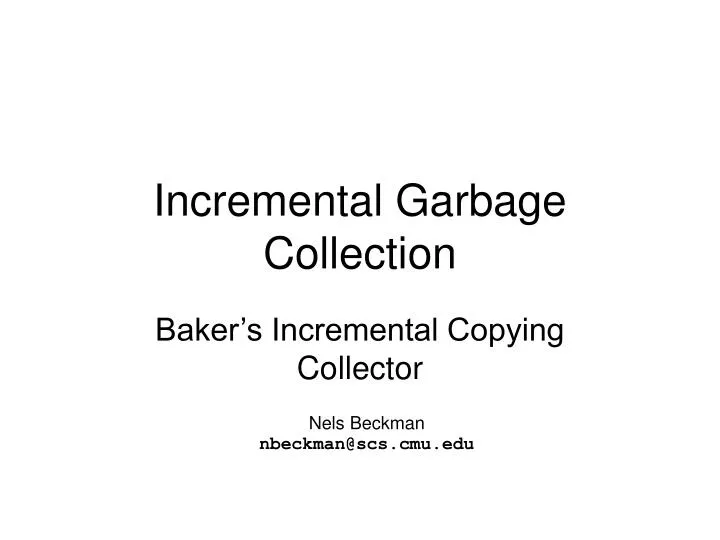 incremental garbage collection