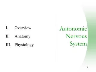 Autonomic Nervous System