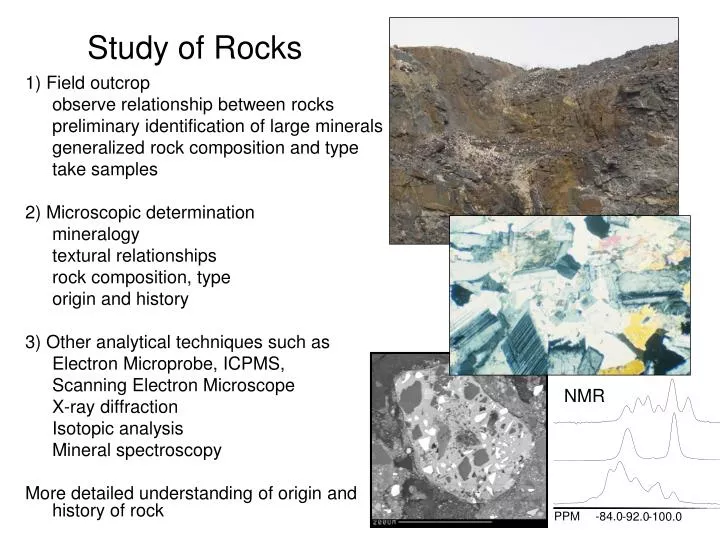 study of rocks