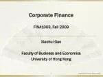 Corporate Finance - slide 1