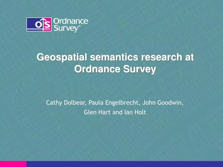 geospatial semantics research at ordnance survey