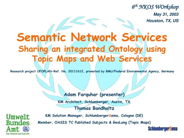 semantic network services sharing an integrated ontology using topic maps and web services