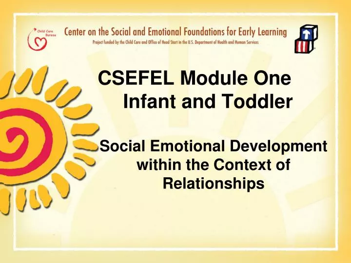 csefel module one infant and toddler