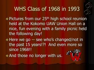 WHS Class of 1968 in 1993