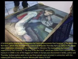 Police seize stolen Cezanne