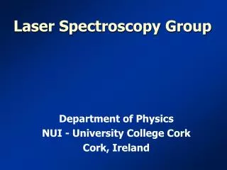 Laser Spectroscopy Group