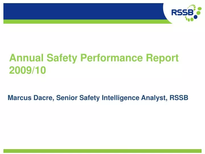 annual safety performance report 2009 10