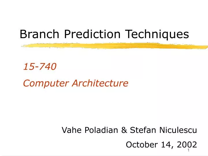 branch prediction techniques