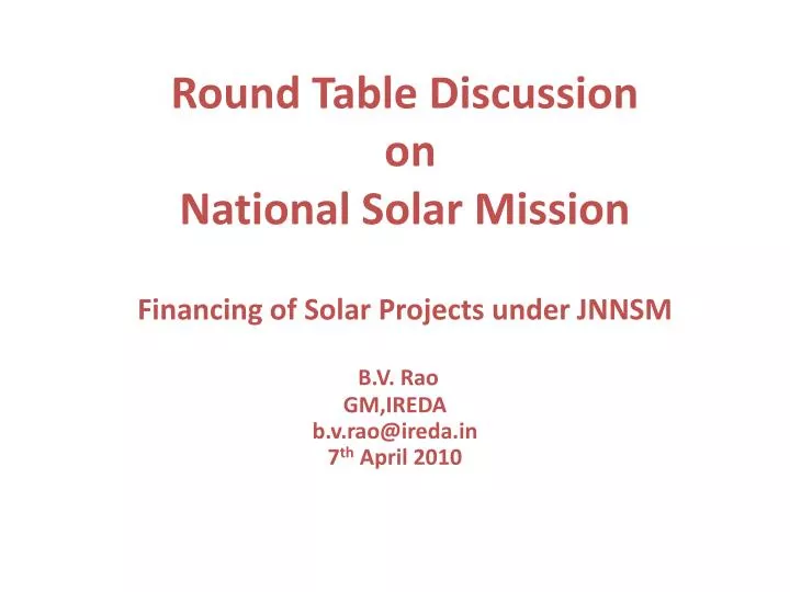 financing of solar projects under jnnsm