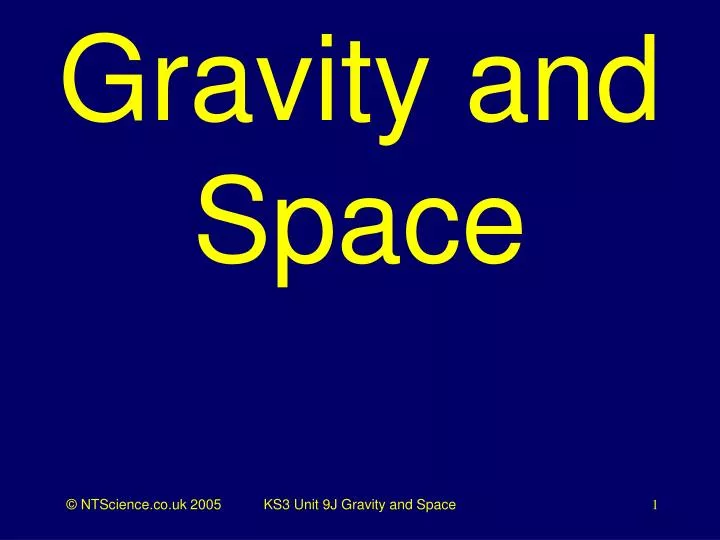 gravity and space