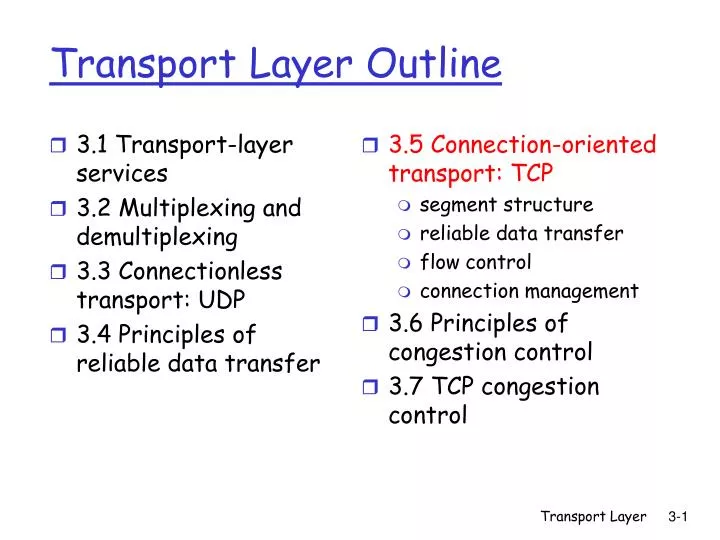 transport layer outline