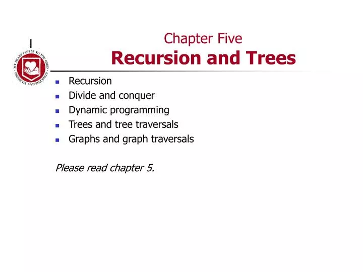 chapter five recursion and trees
