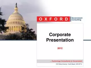 Corporate Presentation 2012
